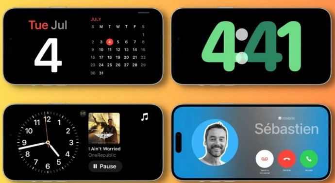 宝应苹果手机维修分享iOS17横屏充电待机显示有什么好处 
