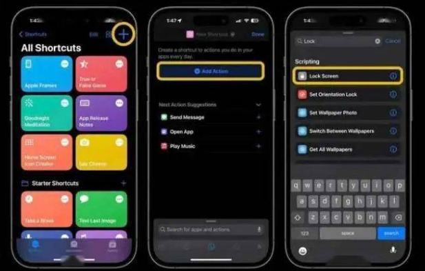 宝应苹果14锁屏维修店分享iPhone14升级iOS16.4后如何创建锁屏快捷方式 